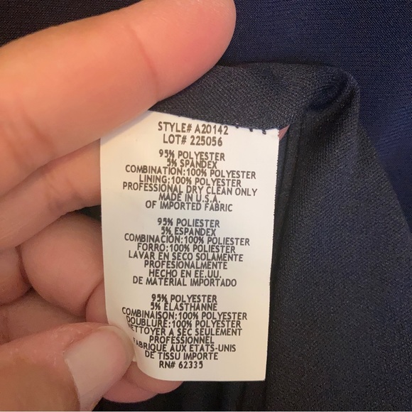 Betsy & Adam 6 Blue Floral Off Shoulder Dress Sleeveless Long Maxi Sheer Waist - Picture 12 of 12